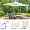 Pure Garden 10 Rectangular Patio Umbrella, Beige 50-LG1277